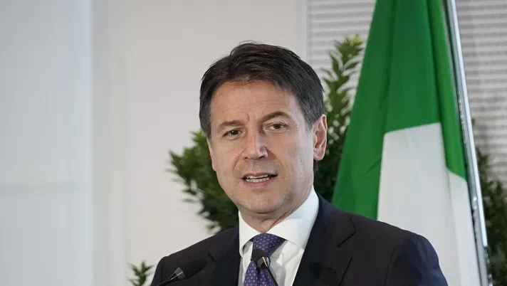 MILAN, ITALY - NOVEMBER 21: Italian Prime Minister Giuseppe Conte attends the World Forum On Urban Forests Calling 2019at Triennale di Milano on November 21, 2019 in Milan, Italy. (Photo by Vittorio Zunino Celotto/Getty Images)
