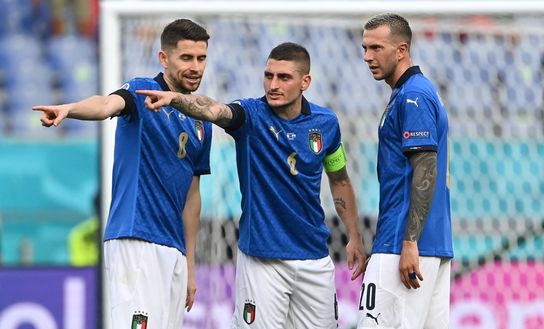 Verratti, Jorginho e Bernardeschi Verratti, Jorginho e Bernardeschi