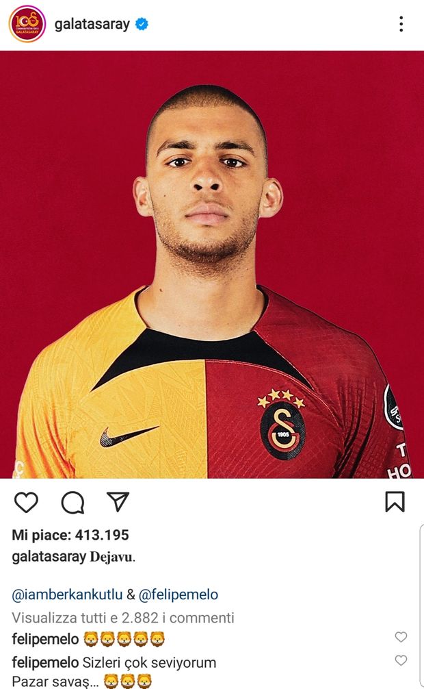 Galatasaray, dal Brasile Felipe Melo “sente” il derby di Istanbul: “Combattete domenica…”- immagine 2