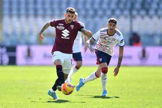 during the Serie A match between Torino FC and Cagliari Calcio at Stadio Olimpico di Torino on February 27, 2022 in Turin, Italy. Juric: “Gol su rimessa laterale è stata una roba proprio brutta. Belotti…”- immagine 2