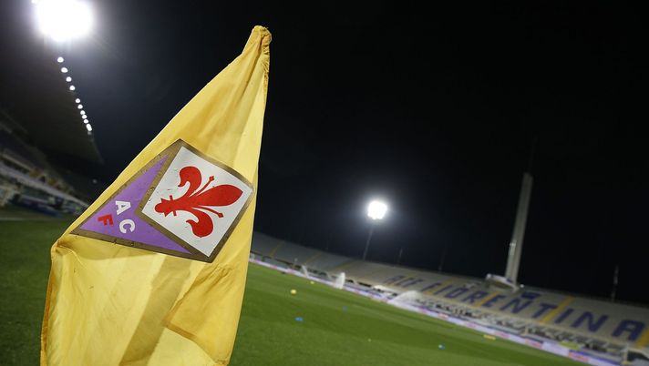 FLORENCE, ITALY - MARCH 03: A general view of the ACF flag prior to the Serie A match between ACF Fiorentina  and AS Roma at Stadio Artemio Franchi on March 3, 2021 in Florence, Italy.  (Photo by Gabriele Maltinti/Getty Images) 