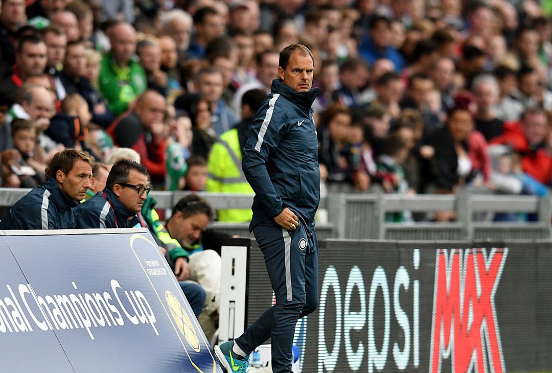  LIMERICK, IRELAND - AUGUST 13:  Head coach FC Internazionale Frank de Boer looks on during the International Champions Cup match between FC Internazionale Milano and Glasgow Celtic at Thomond Park on August 13, 2016 in Limerick, Ireland.  (Photo by Claudio Villa - Inter/Inter via Getty Images) 