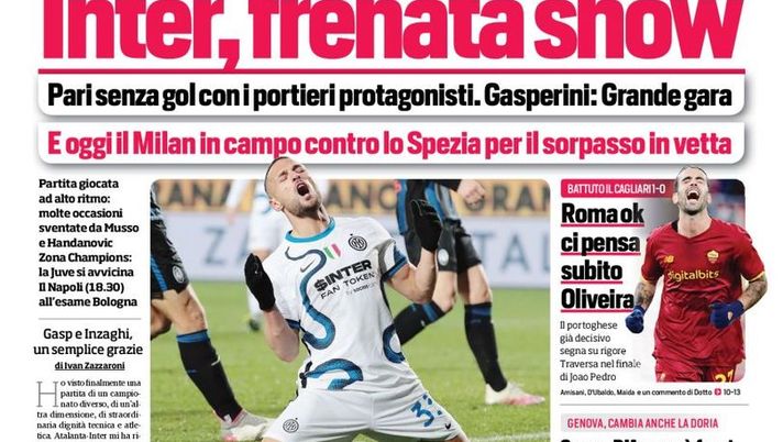 Prima Pagina, Corriere dello Sport: “Inter, frenata show. Oggi il Milan per il sorpasso” Prima Pagina, Corriere dello Sport: “Inter, frenata show. Oggi il Milan per il sorpasso” - immagine 1