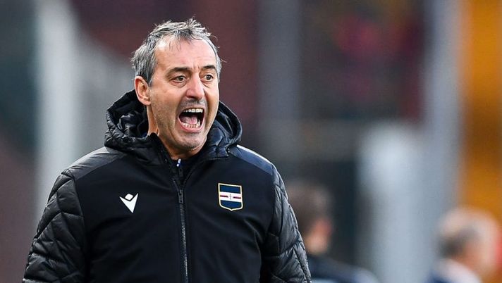 GENOA, ITALY - MARCH 12: Marco Giampaolo head coach of Sampdoria reacts during the Serie A match between UC Sampdoria and Juventus FC at Stadio Luigi Ferraris on March 12, 2022 in Genoa, Italy. (Photo by Getty Images) Giampaolo: “Candreva, è quella la sua mattonella. Audero? Ho due portieri affidabili” - immagine 1