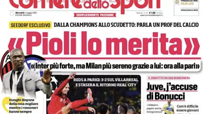 EDICOLA CDS – Seedorf: “Inter più forte del Milan, ma Pioli merita lo scudetto” - immagine 1