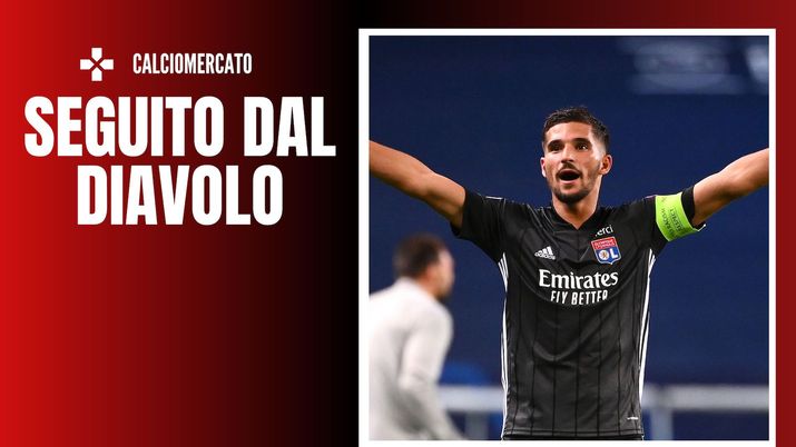 Houssem Aouar Olympique Lione Calciomercato AC Milan