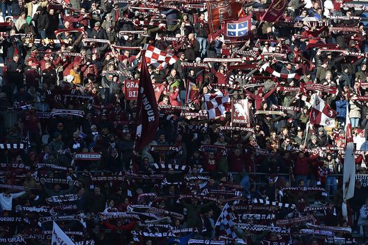 REGGIO NELL'EMILIA, ITALY - JANUARY 21: Fans of Torino show their support during the serie A match between US Sassuolo and Torino FC at Mapei Stadium - Citta' del Tricolore on January 21, 2018 in Reggio nell'Emilia, Italy. (Photo by Tullio M. Puglia/Getty Images) REGGIO NELL'EMILIA, ITALY - JANUARY 21: Fans of Torino show their support during the serie A match between US Sassuolo and Torino FC at Mapei Stadium - Citta' del Tricolore on January 21, 2018 in Reggio nell'Emilia, Italy. (Photo by Tullio M. Puglia/Getty Images)