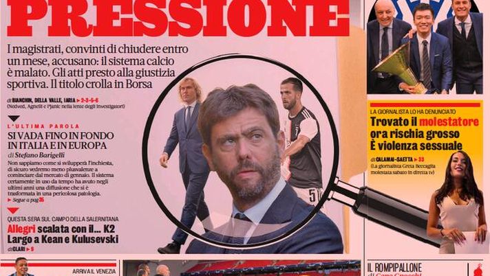 Prima Pagina, La Gazzetta dello Sport: “Juventus sotto pressione” 