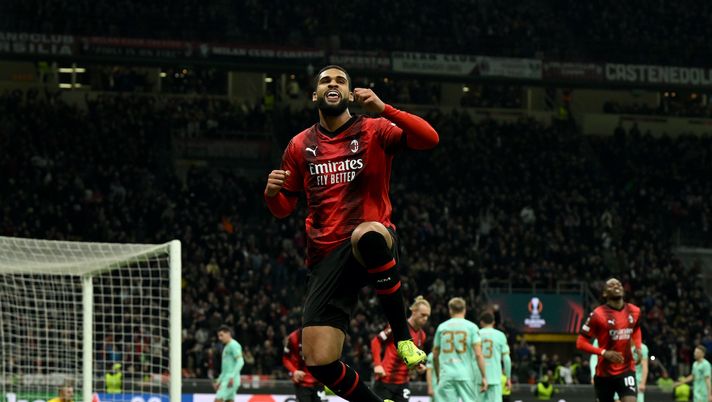 esultanza gol Ruben Loftus-Cheek AC Milan Milan-Slavia Praga 4-2 Europa League 2023-2024