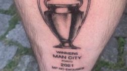 Manchester City, il tifoso incauto: si tatua la Champions addosso prima della finale e poi…