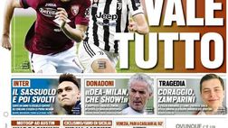 Prima Pagina, Tuttosport: “Vale tutto! Inter, il Sassuolo e poi svolti”