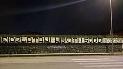 Catania, ultrà curva Sud appendono striscione contro la Sigi a TdG