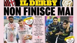 Prima Pagina, Gazzetta dello Sport: “Milan e Inter, il derby non finisce mai. Chiesa-Chiellini, rincorsa Juve”