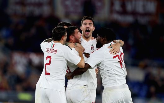  Un esultanza del Milan contro la Roma, Getty Images 