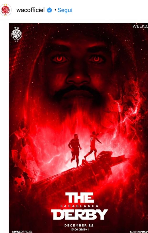 Il Wydad presenta così il derby marocchino di Casablanca... Il Wydad presenta così il derby marocchino di Casablanca...
