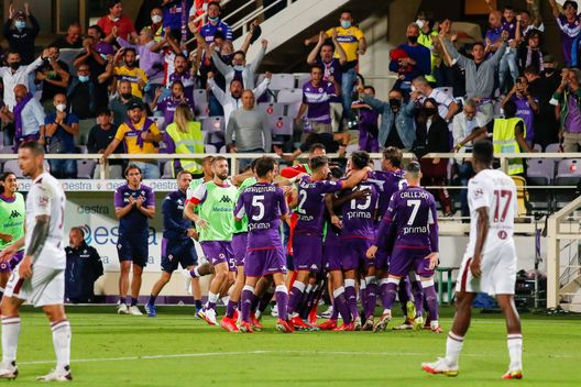 GERMOGLI PH: 28 AGOSTO 2021 FIRENZE STADIO ARTEMIO FRANCHI SERIE A FIORENTINA VS TORINO NELLA FOTO ESULTANZA GOL GONZALEZ GERMOGLI PH: 28 AGOSTO 2021 FIRENZE STADIO ARTEMIO FRANCHI SERIE A FIORENTINA VS TORINO NELLA FOTO ESULTANZA GOL GONZALEZ