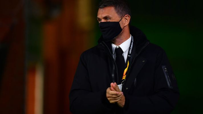 Paolo Maldini, dirigente del Milan, al Celtic Park (credits: Getty Images) 