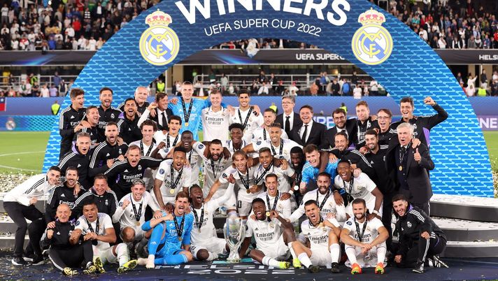 Il Real Madrid festeggia la sua quinta Supercoppa Europea (Getty Images)