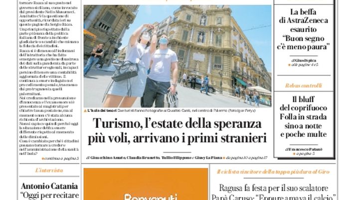 Prima Pagina, La Repubblica-Palermo: “L’assessore mai uscito, Razza regista alla sanità”  Prima Pagina, La Repubblica-Palermo: “L’assessore mai uscito, Razza regista alla sanità”