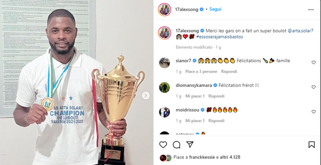 Ricordate Alex Song? L’ex di Arsenal e Barcellona ha appena vinto il secondo campionato a Gibuti- immagine 2