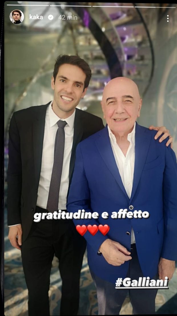 Ricardo Kakà e Adriano Galliani (foto Instagram Kakà)