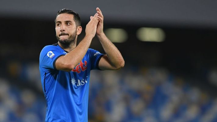 NAPLES, ITALY - AUGUST 22: Konstantinos Manolas of SSC Napoli during the Serie A match between SSC Napoli v Venezia FC at Stadio Diego Armando Maradona on August 22, 2021 in Naples, Italy. (Photo by Francesco Pecoraro/Getty Images) Manolas: “Perché via dal Napoli? Chiedetelo a De Laurentiis: messo da parte, non so il motivo” - immagine 1