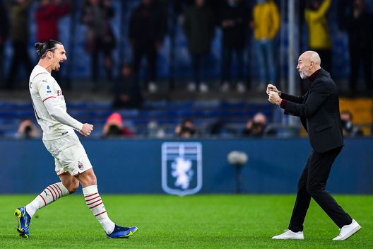 Zlatan Ibrahimovic e Stefano Pioli Zlatan Ibrahimovic e Stefano Pioli