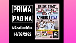 Prima pagina Gazzetta dello Sport: “L’Inter è viva”