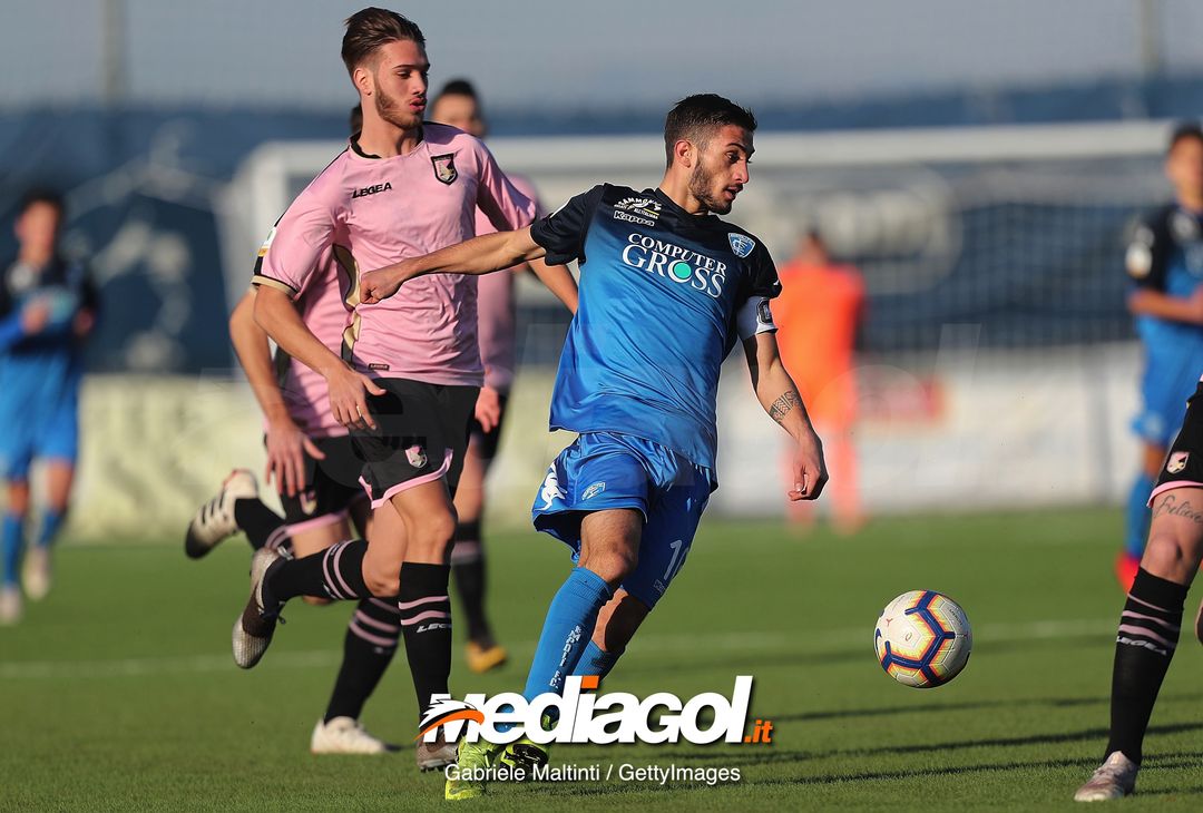  EMPOLI, ITALY - JANUARY 12: Giuseppe Montaperto of Empoli FC U19 gestures during the Serie A Primavera between Empoli FC and Citta' di Palermo on January 12, 2019 in Empoli, Italy.  (Photo by Gabriele Maltinti/Getty Images)  