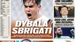 Prima Pagina, Tuttosport: “La Juve ha bisogno di Joya. Dybala sbrigati! Zhang gelo Inter, adesso tagliamo. Gigio 200: “Vedo Ibra decisivo”