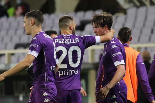  GERMOGLI PH: 8 MAGGIO 2021 FIRENZE STADIO ARTEMIO FRANCHI SERIE A FIORENTINA VS LAZIO NELLA FOTO ESULTANZA GOL VLAHOVIC 
