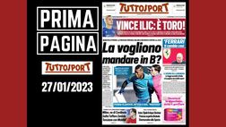 Prima pagina Tuttosport: “La vogliono mandare in B?”
