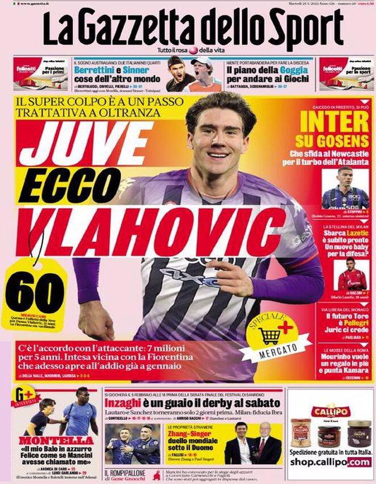 BUONGIORNO CITTACELESTE – LE PRIME PAGINE DEI PRINCIPALI QUOTIDIANI SPORTIVI – GUARDA - immagine 1