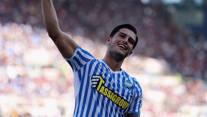 ROME, ITALY - OCTOBER 20:  Kevin Bonifazi of Spal celebrates after scoring the team's second goal during the Serie A match between AS Roma and SPAL at Stadio Olimpico on October 20, 2018 in Rome, Italy.  (Photo by Paolo Bruno/Getty Images) 