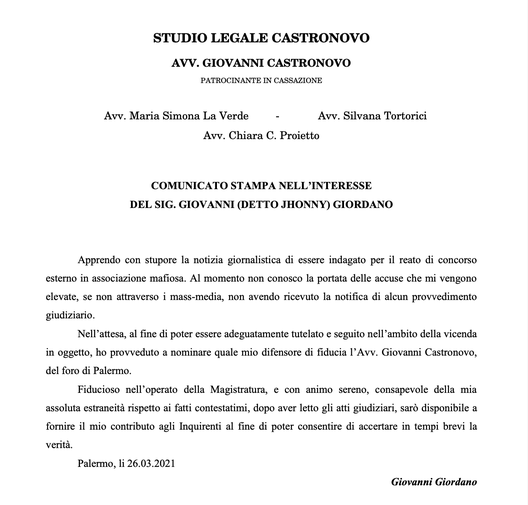 Palermo, capo ultras si difende: “Estraneo ai fatti appresi dalla stampa” Palermo, capo ultras si difende: “Estraneo ai fatti appresi dalla stampa”