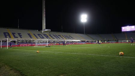 FLORENCE, ITALY - JANUARY 06: General view of players and stadium at the postponed Serie A match between ACF Fiorentina and Udinese Calcio at Stadio Artemio Franchi on January 6, 2022 in Florence, Italy. (Photo by Gabriele Maltinti/Getty Images) FLORENCE, ITALY - JANUARY 06: General view of players and stadium at the postponed Serie A match between ACF Fiorentina and Udinese Calcio at Stadio Artemio Franchi on January 6, 2022 in Florence, Italy. (Photo by Gabriele Maltinti/Getty Images)
