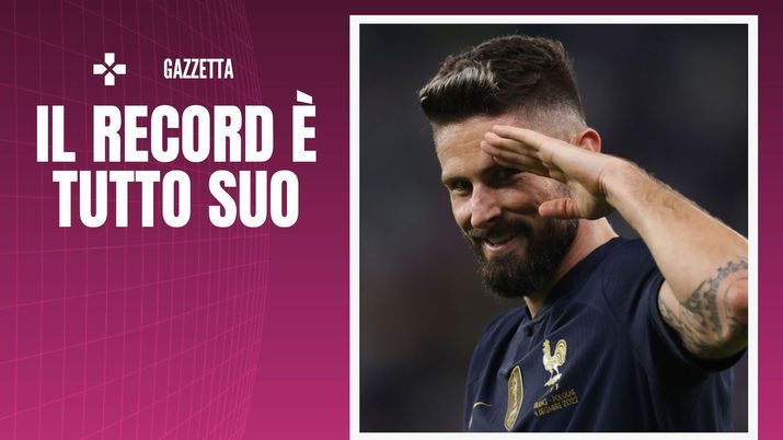 Olivier Giroud AC Milan Francia-Polonia 3-1 Mondiali Qatar 2022