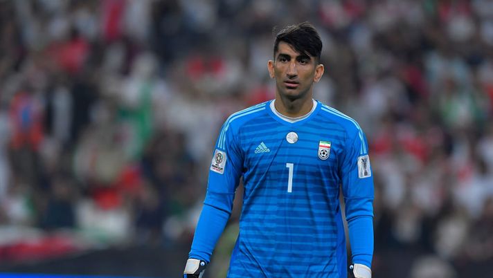 ABU DHABI, UNITED ARAB EMIRATES - JANUARY 24: Alireza Beiranvand of Iran during the AFC Asian Cup quarter final match between China and Iran at Mohammed Bin Zayed Stadium on January 24, 2019 in Abu Dhabi, United Arab Emirates. (Photo by Koki Nagahama/Getty Images) 