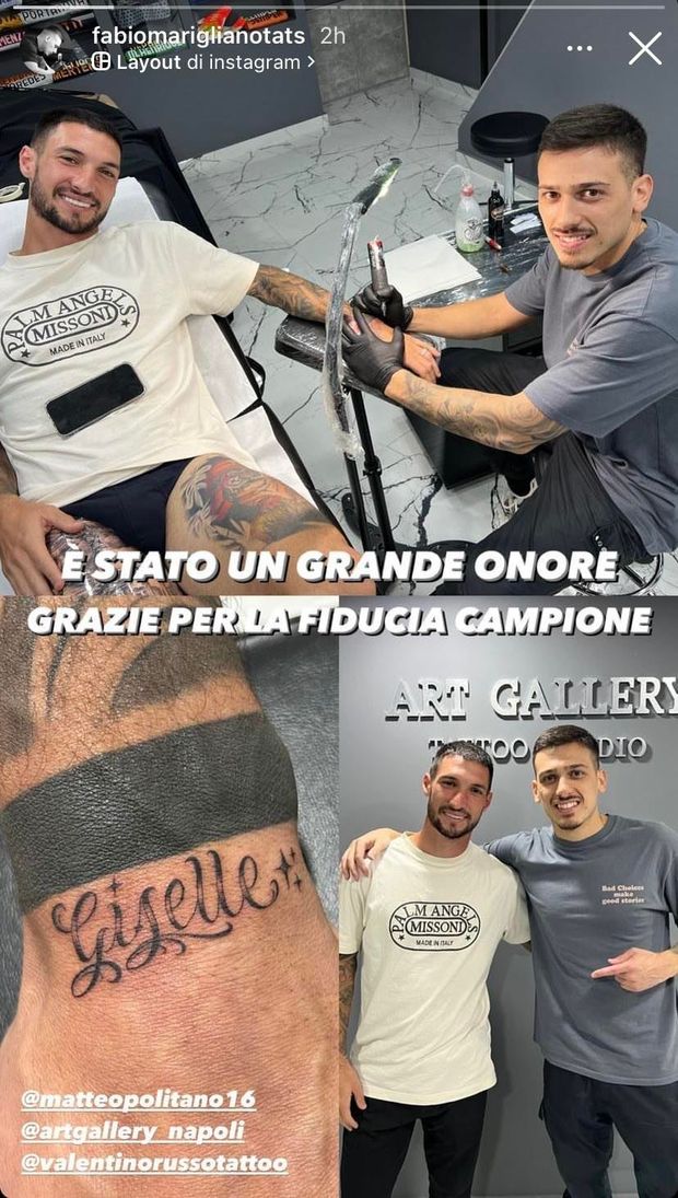 FOTO Politano dedica un tatuaggio alla figlia Giselle- immagine 2