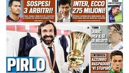 Prima Pagina, Tuttosport: “Pirlo sul filo. Sospeso La Penna, la FIGC indaga! Vertice Zhang-Conte”