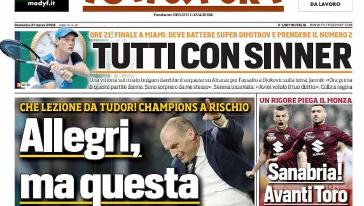 PRIMA PAGINA TUTTOSPORT OGGI: “Sprofondo Napoli, furia al Maradona” - immagine 1