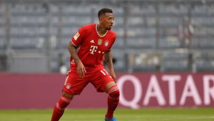 MUNICH, GERMANY - MAY 08: Jerome Boateng of FC Bayern München runs with the ball during the Bundesliga match between FC Bayern Muenchen and Borussia Moenchengladbach at Allianz Arena on May 08, 2021 in Munich, Germany. (Photo by Alexander Hassenstein/Getty Images) MUNICH, GERMANY - MAY 08: Jerome Boateng of FC Bayern München runs with the ball during the Bundesliga match between FC Bayern Muenchen and Borussia Moenchengladbach at Allianz Arena on May 08, 2021 in Munich, Germany. (Photo by Alexander Hassenstein/Getty Images)