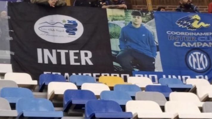Napoli-Inter, i tifosi nerazzurri ricordano il giovane Francesco ucciso due mesi fa - immagine 1