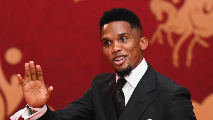 MOSCOW, RUSSIA - DECEMBER 01: Samuel Eto'o arrives prior to the Final Draw for the 2018 FIFA World Cup Russia at the State Kremlin Palace on December 1, 2017 in Moscow, Russia. (Photo by Matthias Hangst/Bongarts/Getty Images) MOSCOW, RUSSIA - DECEMBER 01: Samuel Eto'o arrives prior to the Final Draw for the 2018 FIFA World Cup Russia at the State Kremlin Palace on December 1, 2017 in Moscow, Russia. (Photo by Matthias Hangst/Bongarts/Getty Images)