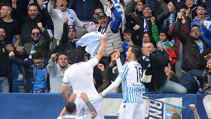 Floccari della Spal esulta dopo il gol alla Juventus (credits: GETTY images) 