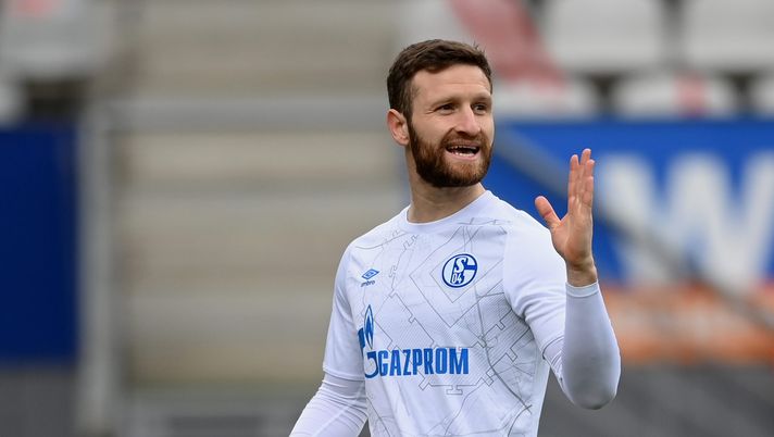 FREIBURG IM BREISGAU, GERMANY - APRIL 17: Shkodran Mustafi of Schalke gestures during the Bundesliga match between Sport-Club Freiburg and FC Schalke 04 at Schwarzwald-Stadion on April 17, 2021 in Freiburg im Breisgau, Germany. Sporting stadiums around Germany remain under strict restrictions due to the Coronavirus Pandemic as Government social distancing laws prohibit fans inside venues resulting in games being played behind closed doors. (Photo by Matthias Hangst/Getty Images) FREIBURG IM BREISGAU, GERMANY - APRIL 17: Shkodran Mustafi of Schalke gestures during the Bundesliga match between Sport-Club Freiburg and FC Schalke 04 at Schwarzwald-Stadion on April 17, 2021 in Freiburg im Breisgau, Germany. Sporting stadiums around Germany remain under strict restrictions due to the Coronavirus Pandemic as Government social distancing laws prohibit fans inside venues resulting in games being played behind closed doors. (Photo by Matthias Hangst/Getty Images)