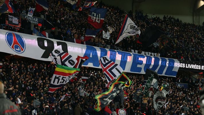 FOOTBALL , CHAMPIONNAT DE FRANCE DE LIGUE 1 , 16E JOURNEE , 01/12/2021 , PARIS , PARC DES PRINCES /
PARIS SG - OGC NICE /
SUPPORTERS PSG ULTRAS CUP COLLECTIF ULTRAS PARIS VIRAGE AUTEUIL Psg-Marsiglia, c’è il derby di Francia: ma gli ultras parigini boicottano le Classique - immagine 1