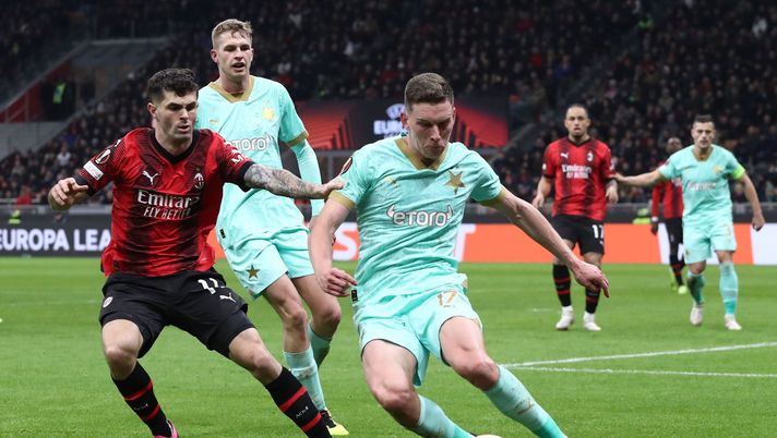 Lukas Provod, attaccante Slavia Praga. Qui in Milan-Slavia Praga, ritorno degli ottavi di finale di Europa League (getty images) Lukas Provod, attaccante Slavia Praga. Qui in Milan-Slavia Praga, ritorno degli ottavi di finale di Europa League (getty images)