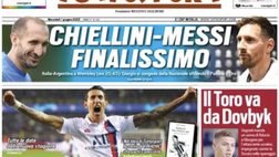 Prima Pagina, Tuttosport: “Di Maria vede solo Juve. Chiellini-Messi, finalissimo”