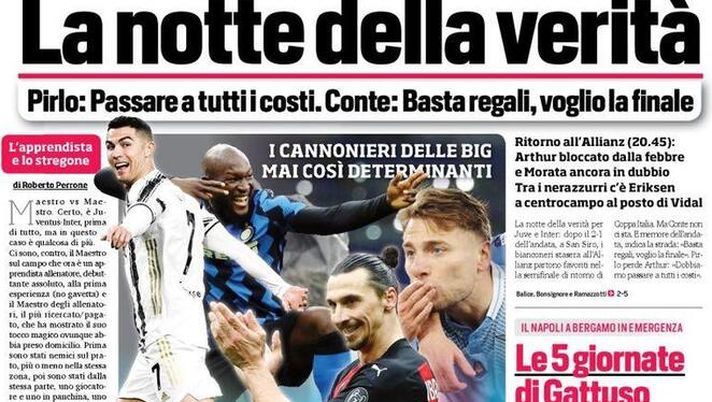 Il Corriere dello Sport, la prima pagina di oggi, martedì 9 febbraio 2021 
